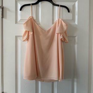River Island - Cold Shoulder Peach Top - Size US 12